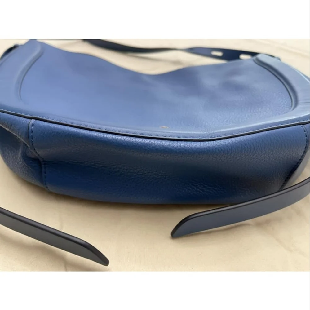 Michael kors blue pebbled leather crossbody bag with wallet‎